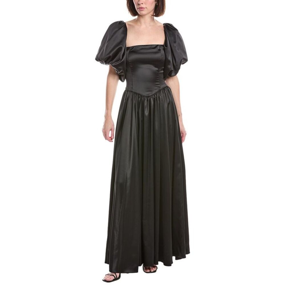 Caroline Constas Womens  Christina Gown, Black